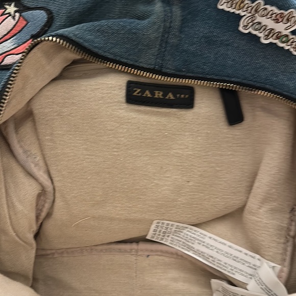 Zara denim patchwork backpack - Picture 3 of 4